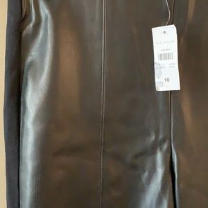 NWT - Ann Taylor Black Faux Leather Legging - 10